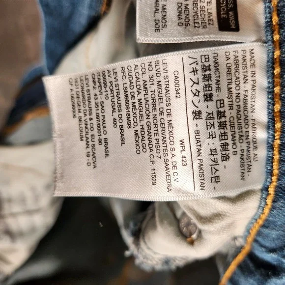 Levi's 505 Jeans Men's‎ 33X30 Blue Straight Regular Fit - Picture 9 of 16